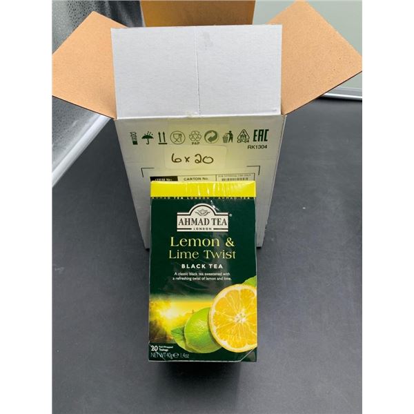 Ahmad Tea Lemon & Lime Twist Black Tea – 6×20 Bags
