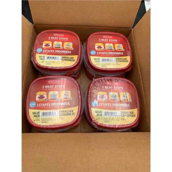 Rubbermaid Easy Find Lids Food Containers, 1.25 Cups – Set of 2 Lot of 4