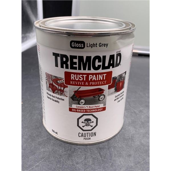 Tremclad Rust Paint Light Grey Gloss 946 mL