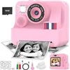 Image 1 : Pink Instant Digital Camera with Printing Function for Ages 3-12