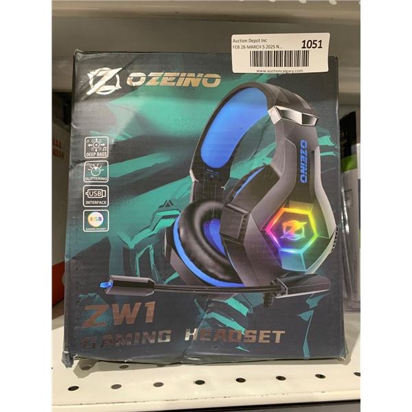 Zeino ZW1 Gaming Headset with RGB Lighting and Microphone