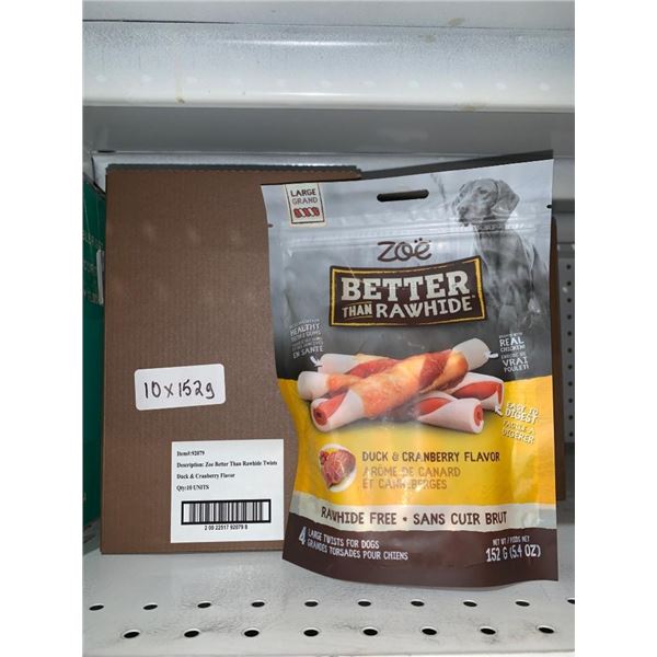 Zoe Better Than Rawhide Duck and Cranberry Flavor Dog Treats, 152g x 10