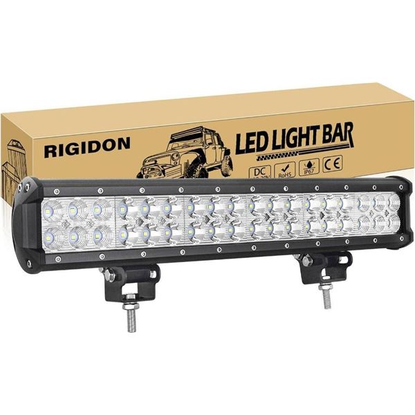 RIGIDON 17-Inch 108W LED Light Bar for ATV, UTV, and Jeep Truck