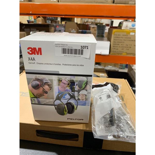 3M Peltor X4A Earmuffs and 3M Privo Safety Glasses, ANSI Certified