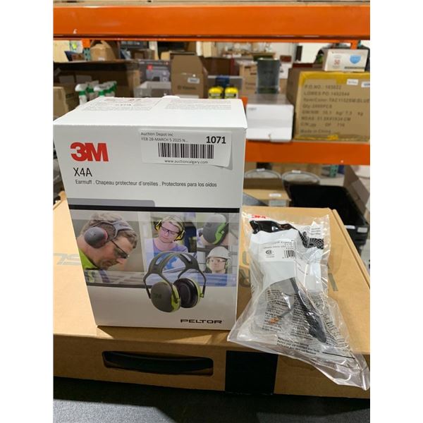 3M Peltor X4A Earmuffs and 3M Privo Safety Glasses, ANSI Certified