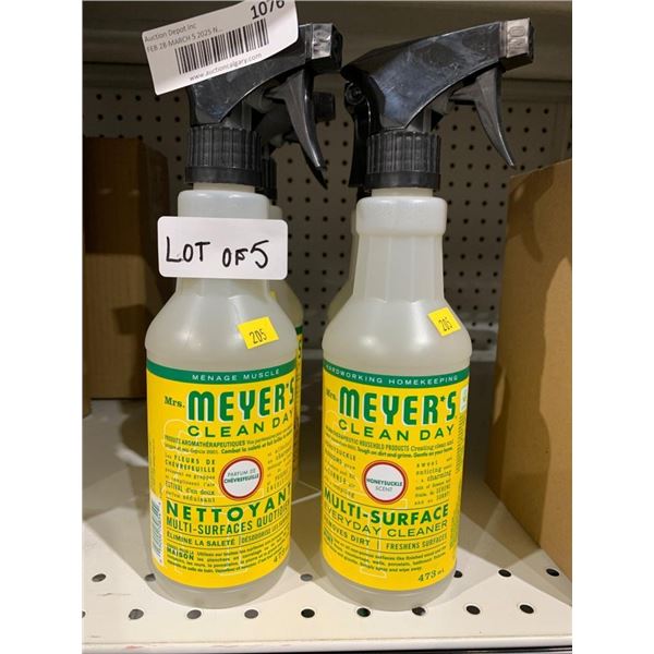 Mrs. Meyer’s Clean Day Multi-Surface Everyday Cleaner,  Honeysuckle 5 x 473ml