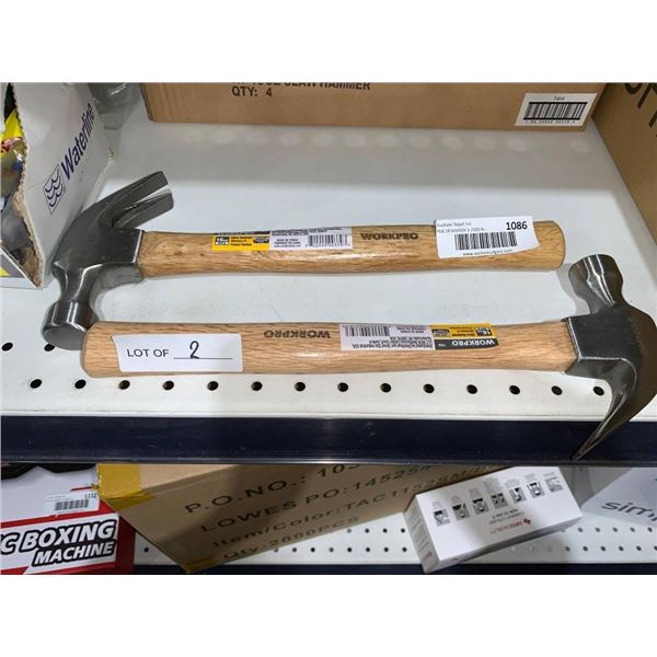 Workpro 16 oz Claw Hammer Model 7404, Lot of 2