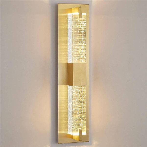 Woshitu WL-10GD-US Wall Sconce Gold Finish 3000K ETL Listed