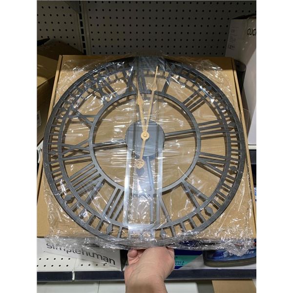 16-Inch Roman Numeral Wall Clock with Decorative Hands