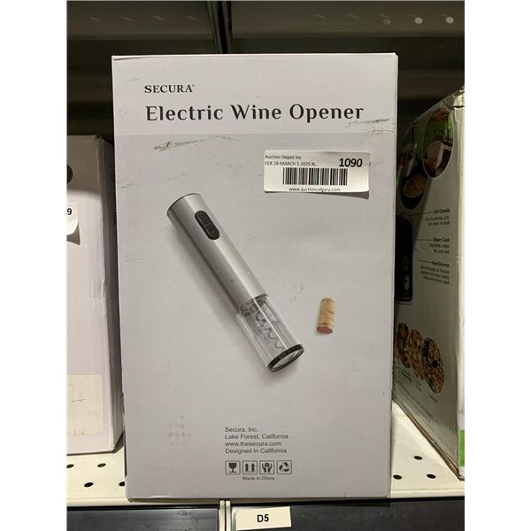 Secura Electric Wine Opener with Stainless Steel Finish