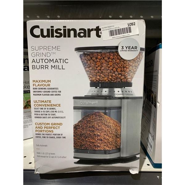 Cuisinart Supreme Grind Automatic Burr Mill Coffee Grinder