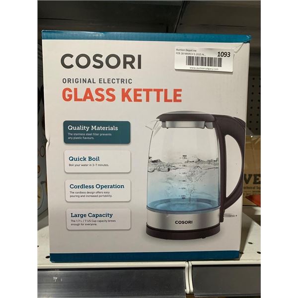 Cosori Model No. CO171-GK Electric Glass Kettle