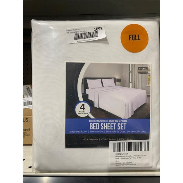 Utopia Bedding Bed Sheet Set – Full  4-Piece  Brushed Microfiber