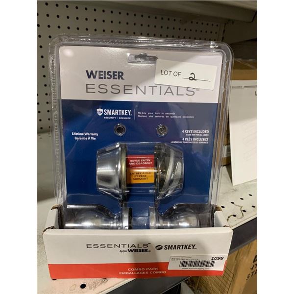 Weiser Essentials Combo Pack with SmartKey Technology Lot of 2