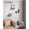 Image 1 : SONGMICS 15-Inch Floating Shelves, Set of 3 Wall Mounted Wall Shelf, White
