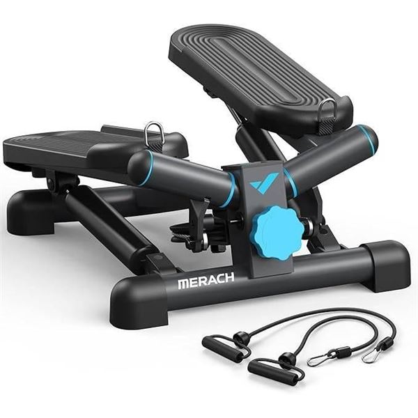 MERACH Mini Stepper for Exercise, Twist Stair Stepper 330LBS Capacity, Stepper Exercise Equipment wi