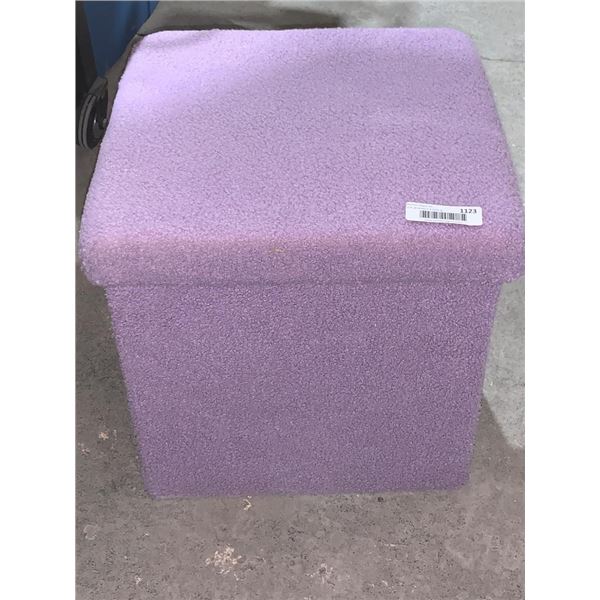 PINPLUS Folding Storage Ottoman, Storage Chest, Folding Sherpa Storage Ottoman with Lid
