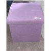 Image 1 : PINPLUS Folding Storage Ottoman, Storage Chest, Folding Sherpa Storage Ottoman with Lid