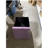 Image 2 : PINPLUS Folding Storage Ottoman, Storage Chest, Folding Sherpa Storage Ottoman with Lid
