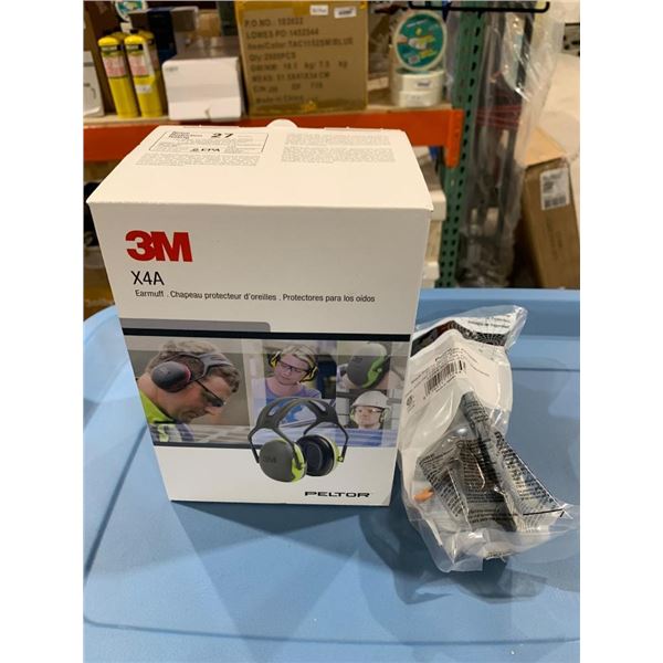 3M X4A Peltor Earmuffs and Privo Safety Glasses Set