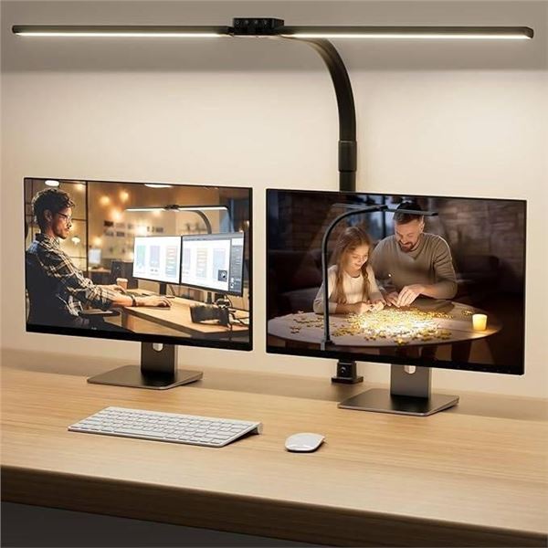 SIBRILLE LED Desk Lamp with Clamp, Rotatable Architect Desk Lamps for Home Office, Bright Computer D