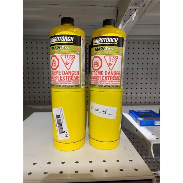TurboTorch MAP//Pro Gas Cylinder 14.1 oz, Lot of 4