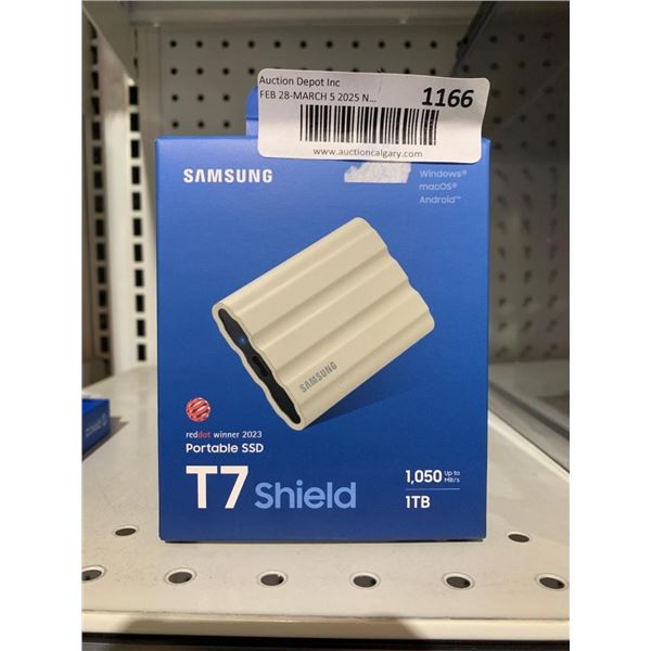 Samsung T7 Shield Portable SSD, 1TB, Red Dot Winner 2023