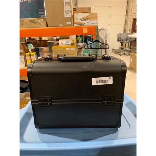 Black Metal Makeup or Tool Organizer With Multiple Compartments