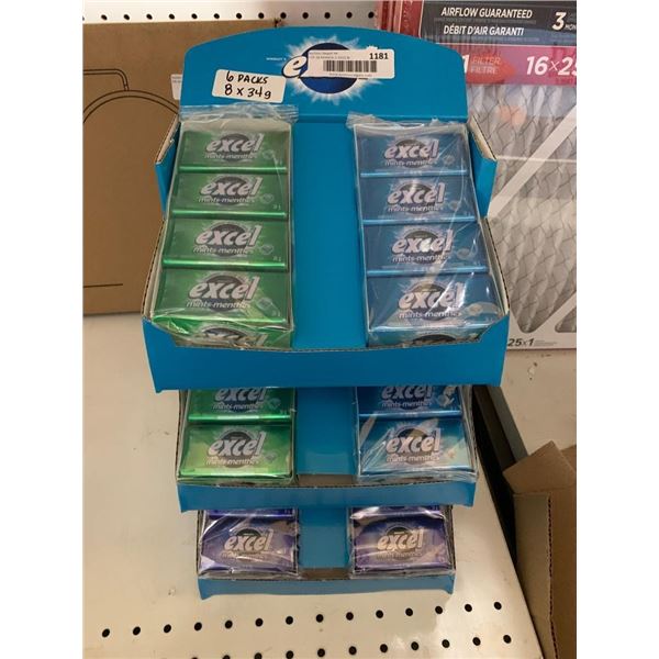 Wrigley’s Excel Mints Display With 6 Packs (8 x 34g Each)