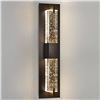 Image 1 : WOSHITU LED Wall Sconce Light: 19 Inch Black Modern Sconces Wall Lighting 3000K Dimmable Crystal Wal