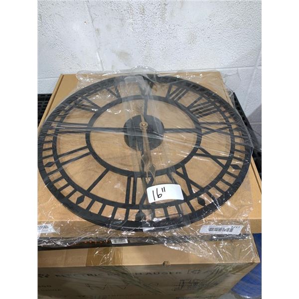 Roman Numeral Wall Clock, Model X0031UB8SZ, 16-Inch Diameter