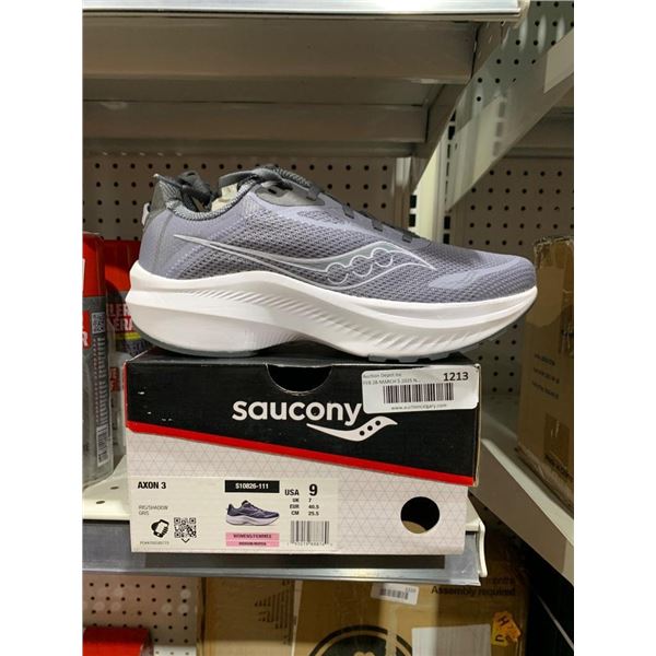 Saucony Axon 3 Running Shoes, Women’s Size 9, Grey/Shadow, Model S10826-111