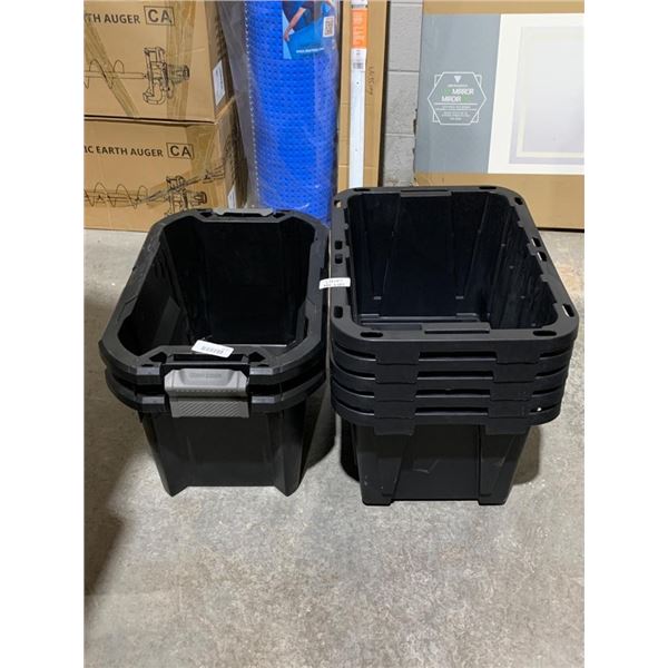 Lot of 7 Storage Bins – 10 Gallon and 12 Gallon Models, No Lids