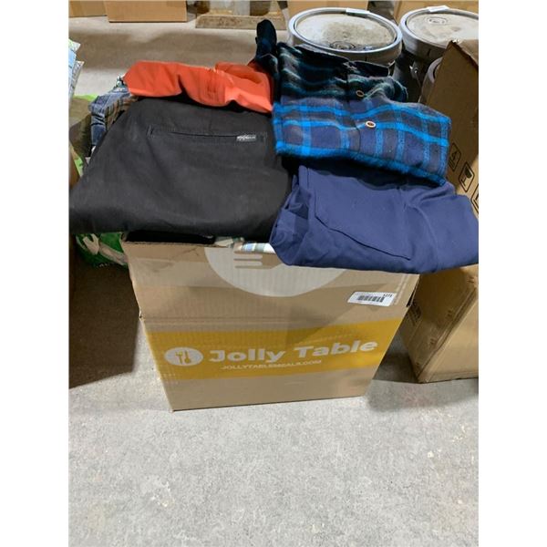 Assorted Clothing with Various Styles and Sizes