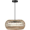 Image 1 : Rattan Pendant Lights, HWH Boho Chandelier 17” LED Pendant Light Fixtures Kitchen Island, C