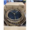Image 2 : Rattan Pendant Lights, HWH Boho Chandelier 17” LED Pendant Light Fixtures Kitchen Island, C