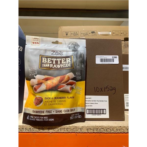 Zoe Better Than Rawhide Duck and Cranberry Large Dog Treats 10x153g