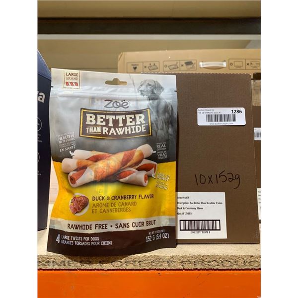 Zoe Better Than Rawhide Duck and Cranberry Large Dog Treats 10x153g