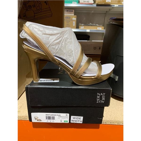 Naturalizer Brenta Bronze Pearl Heels, Size 9W