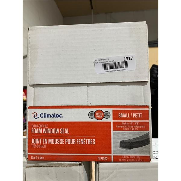 Climaloc CF20012 Foam Window Seal, Black, Small/Petit