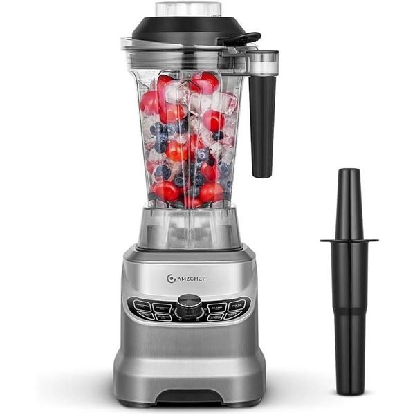 AMZCHEF Smoothie Blender, 1800W High Speed Blenders for Smoothies with 8 Speed Control and 7 Multipl