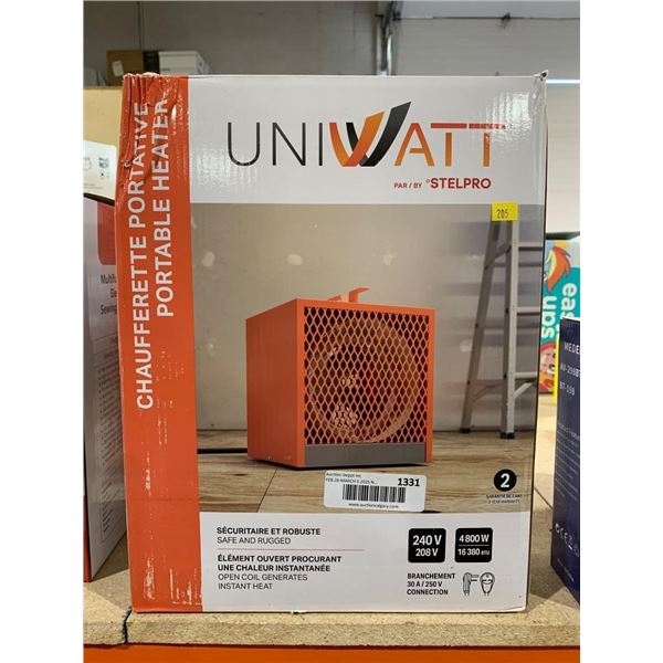 UNIWATT Stelpro Portable Heater Model RUH4802 240V 4800W