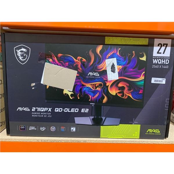 MSI MAG271QPX QD-OLED 27-Inch WQHD Gaming Monitor