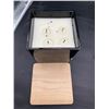 Image 3 : Sand + Fog Feu De Bois Candle with Wooden Lid, Square Design