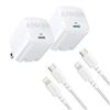 Image 1 : Anker 313 Charger 30W with USB-C to Lightning Cable (2-Pack)