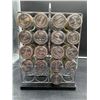 Image 1 : Chrome Spice Rack with 17 Glass Spice Jars