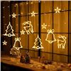 Image 1 : Christmas Curtain Lights, Warm White, Model X004BLWX3R
