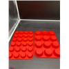 Image 3 : Set of 2 Silicone Baking Molds for Muffins and Cupcakes