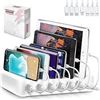 Image 1 : Poweroni PC6S-10b Universal Charging Station with USB Ports, Black
