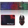 Image 1 : BlueFinger RGB Gaming Keyboard, Mouse, and Mousepad Set